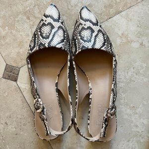 Franco Sarto Snake Skin Print Sandals